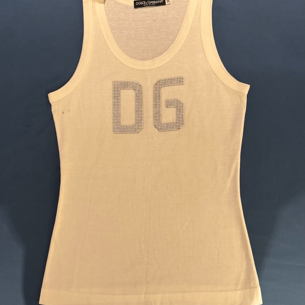Dolce & Gabbana WHITE Fitted Tank Top